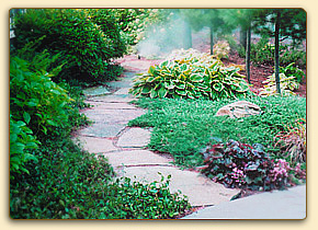 Stonework and Path Landscape Design in Traverse City, Michigan